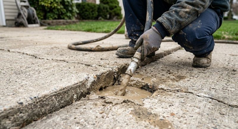 Sunken Driveway Lifting in San Antonio, TX